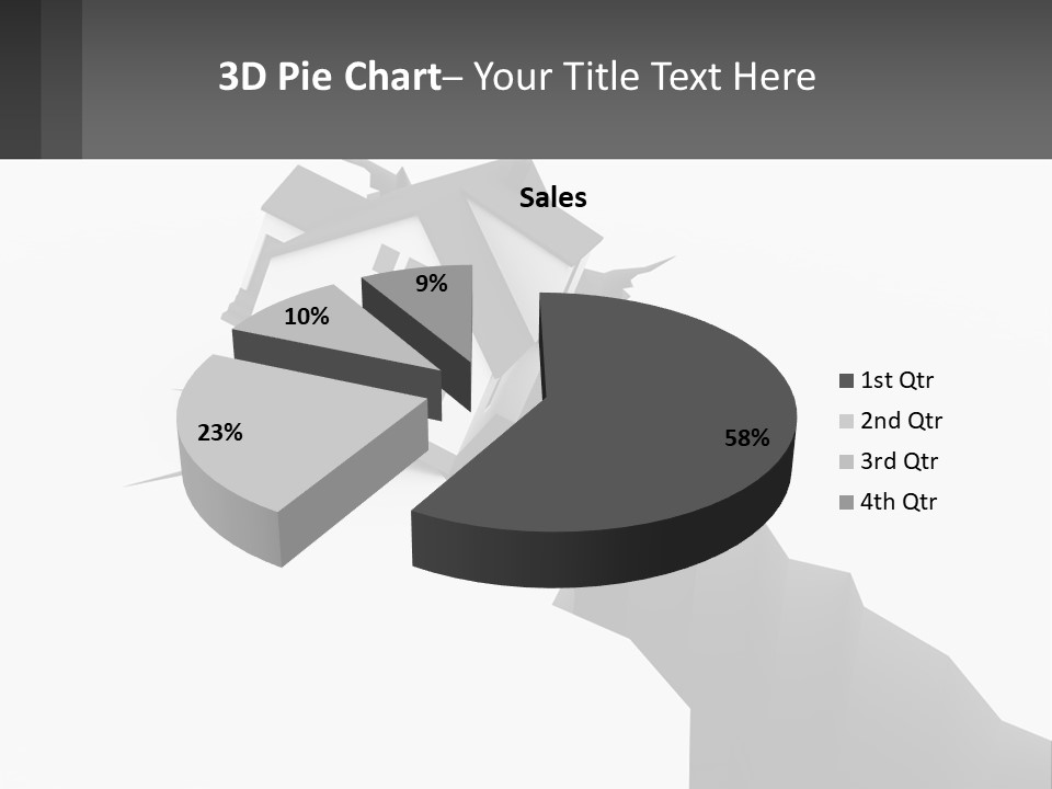A House On Top Of A Cliff With A Crack In It PowerPoint Template