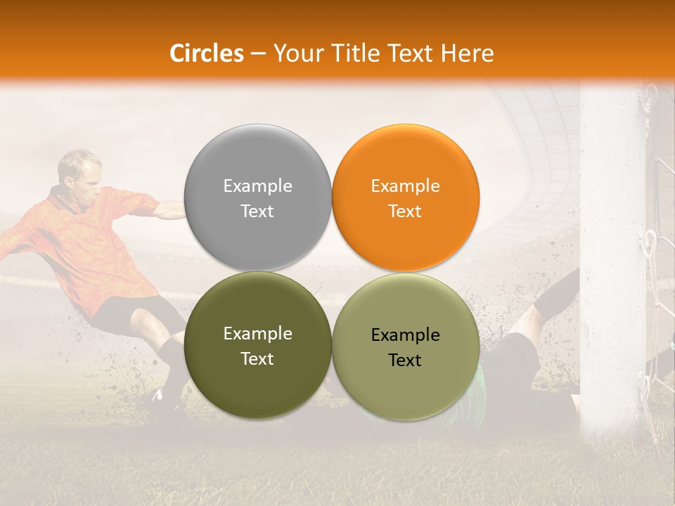 A Soccer Player Is Kicking The Ball Towards The Goal PowerPoint Template