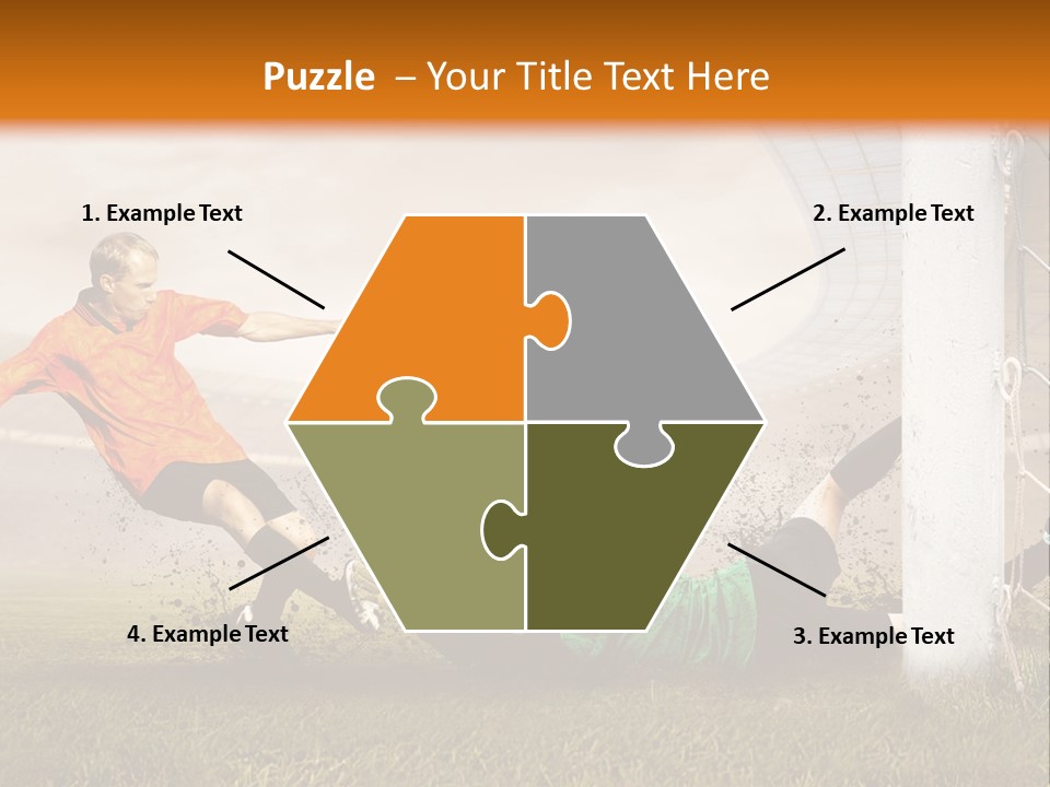 A Soccer Player Is Kicking The Ball Towards The Goal PowerPoint Template