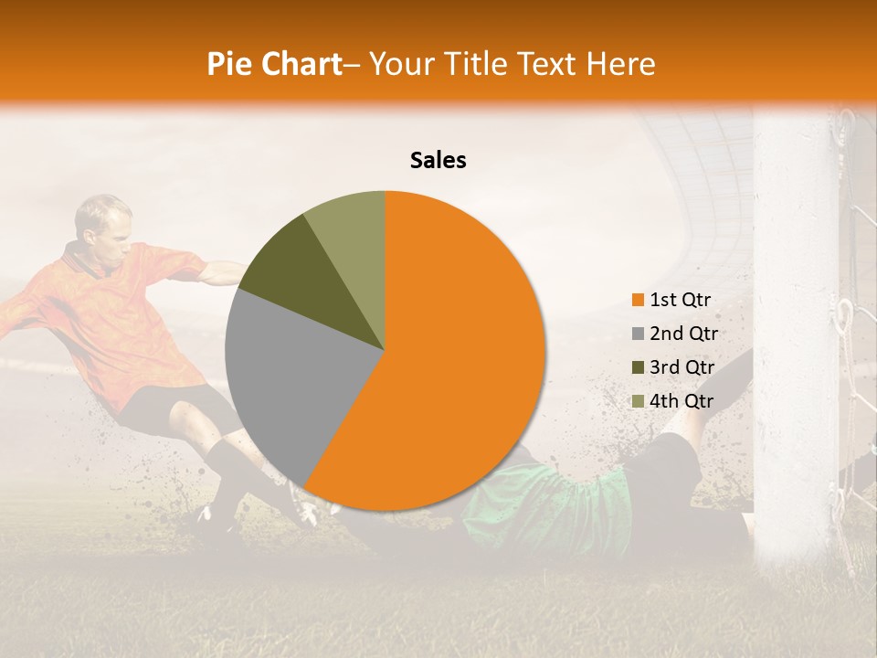 A Soccer Player Is Kicking The Ball Towards The Goal PowerPoint Template