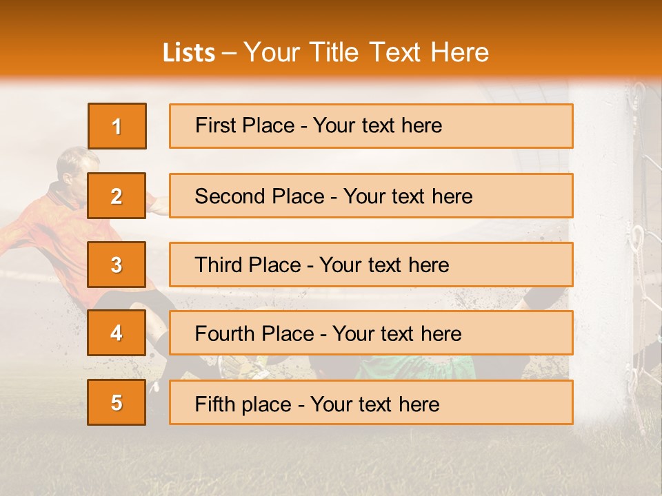A Soccer Player Is Kicking The Ball Towards The Goal PowerPoint Template