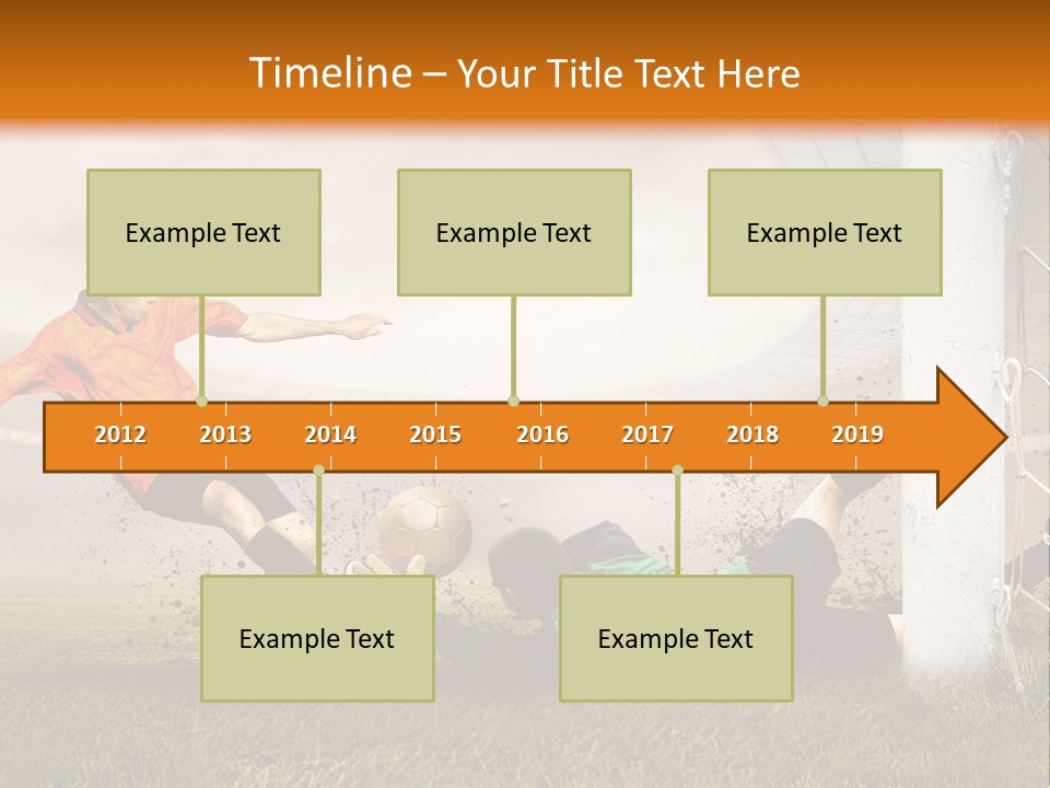 A Soccer Player Is Kicking The Ball Towards The Goal PowerPoint Template