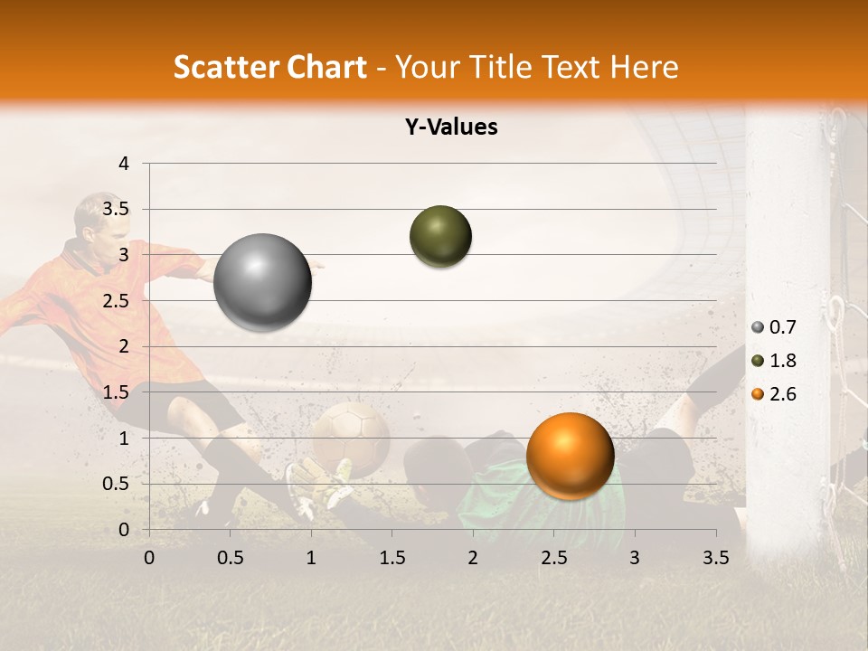 A Soccer Player Is Kicking The Ball Towards The Goal PowerPoint Template