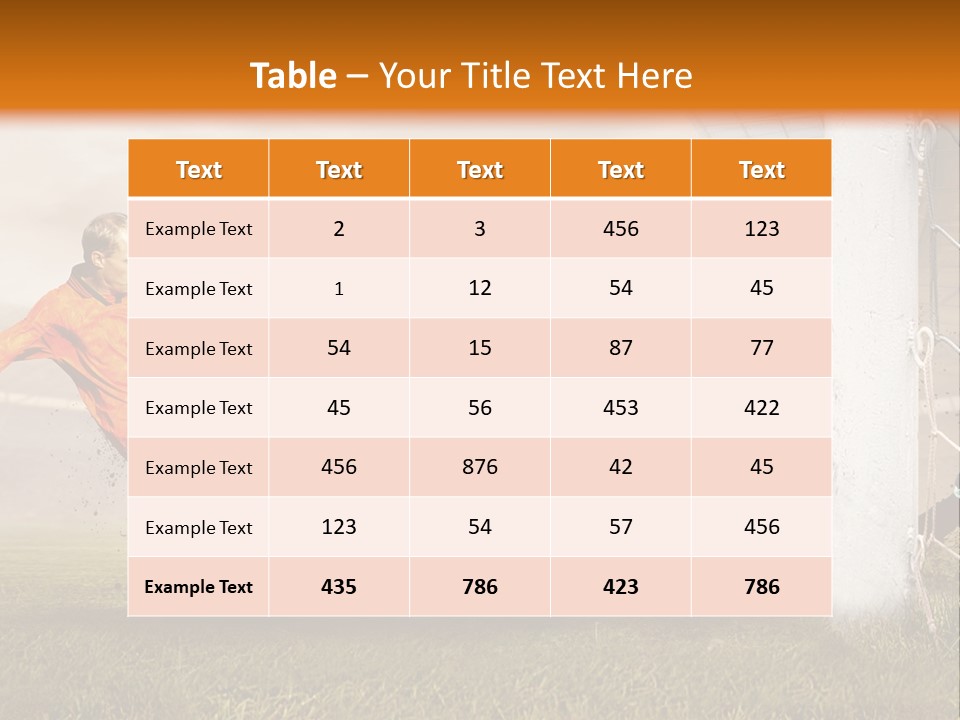 A Soccer Player Is Kicking The Ball Towards The Goal PowerPoint Template