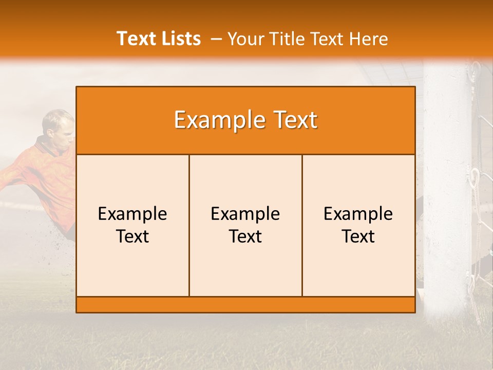 A Soccer Player Is Kicking The Ball Towards The Goal PowerPoint Template