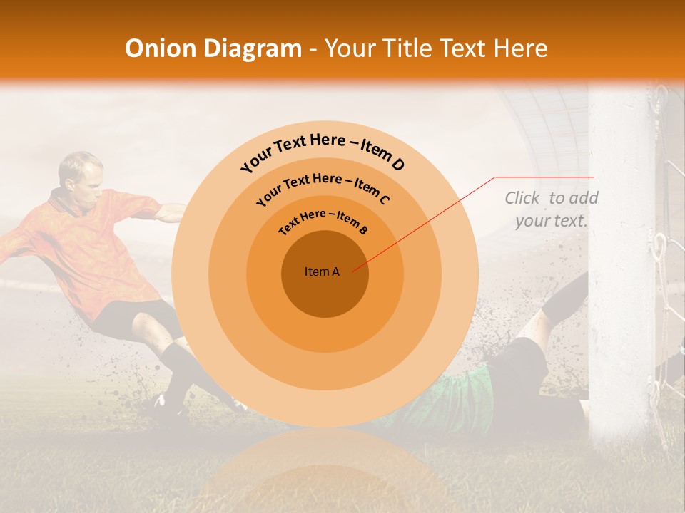 A Soccer Player Is Kicking The Ball Towards The Goal PowerPoint Template