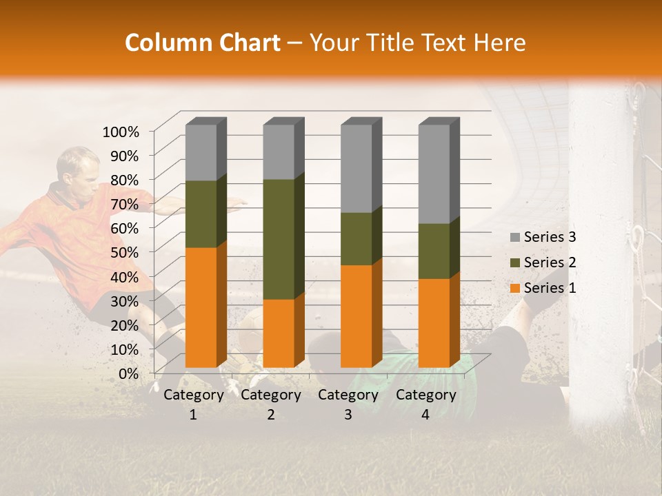 A Soccer Player Is Kicking The Ball Towards The Goal PowerPoint Template