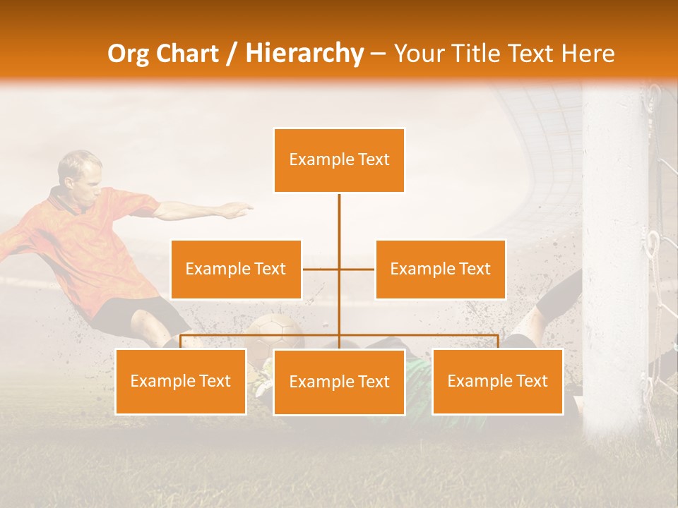 A Soccer Player Is Kicking The Ball Towards The Goal PowerPoint Template