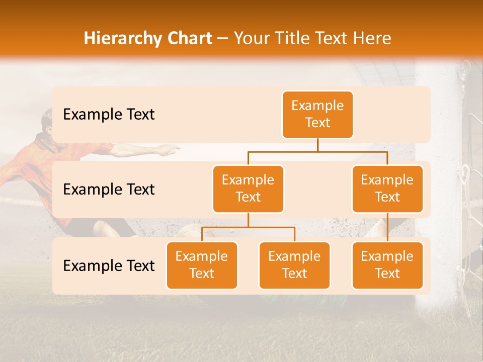 A Soccer Player Is Kicking The Ball Towards The Goal PowerPoint Template