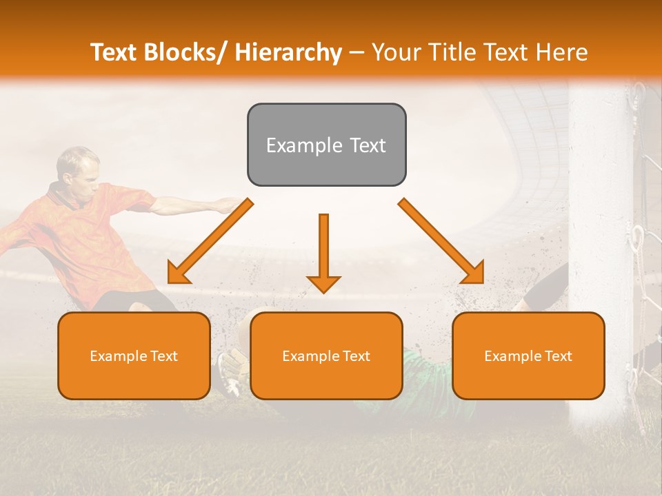 A Soccer Player Is Kicking The Ball Towards The Goal PowerPoint Template