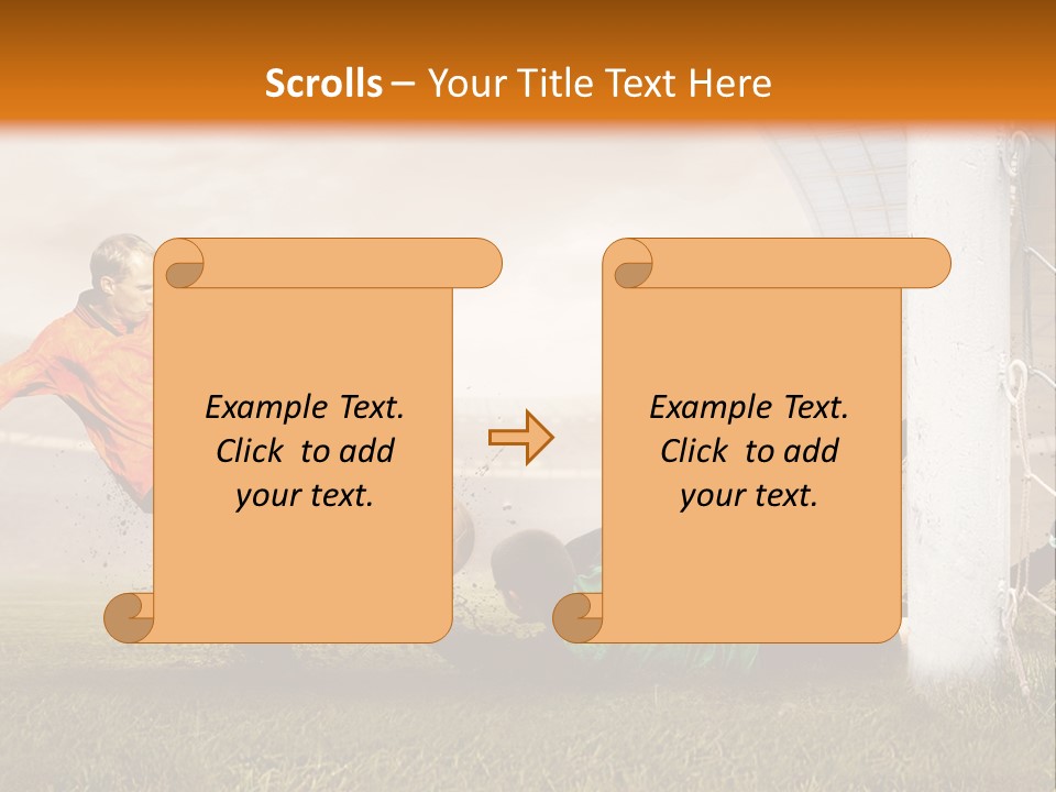 A Soccer Player Is Kicking The Ball Towards The Goal PowerPoint Template