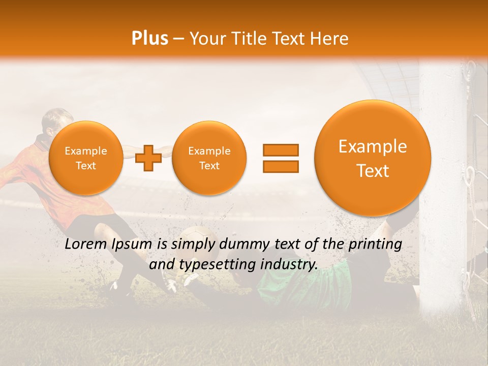 A Soccer Player Is Kicking The Ball Towards The Goal PowerPoint Template