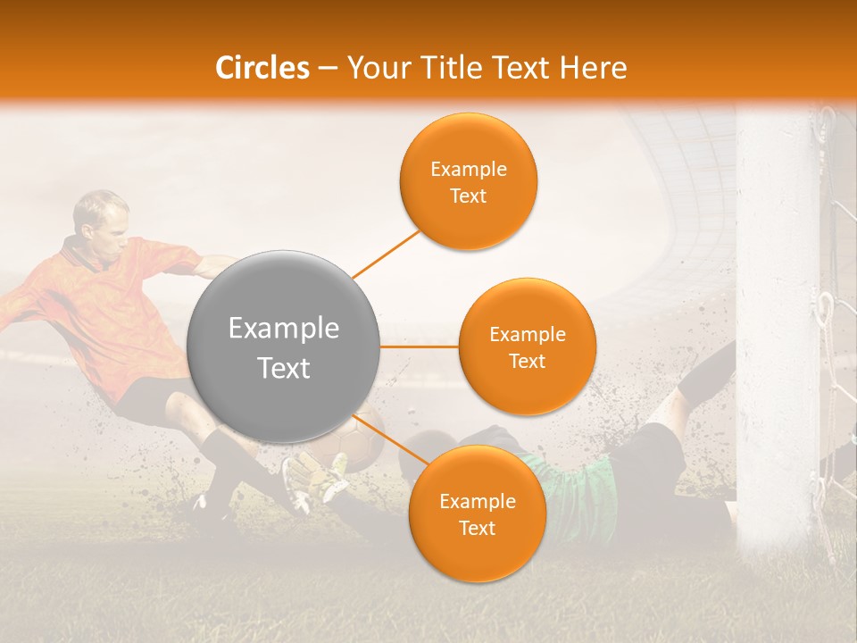 A Soccer Player Is Kicking The Ball Towards The Goal PowerPoint Template