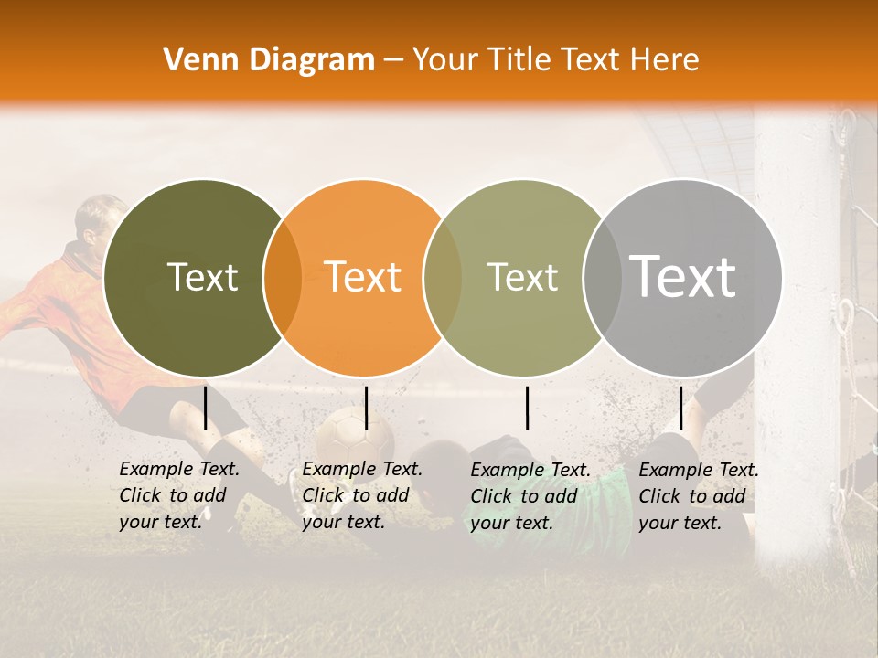 A Soccer Player Is Kicking The Ball Towards The Goal PowerPoint Template