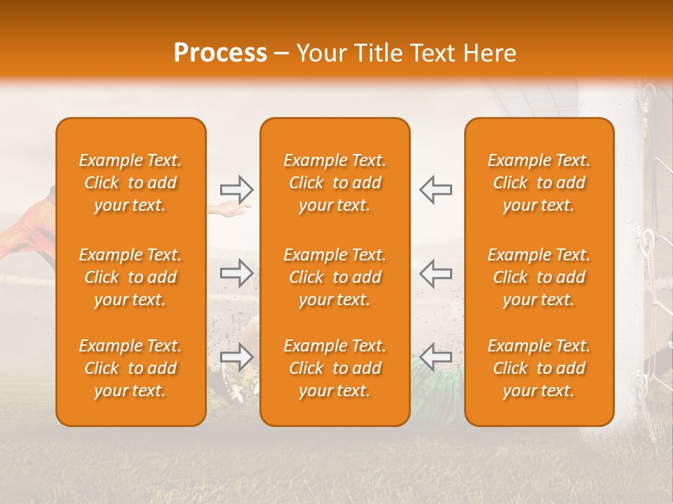A Soccer Player Is Kicking The Ball Towards The Goal PowerPoint Template