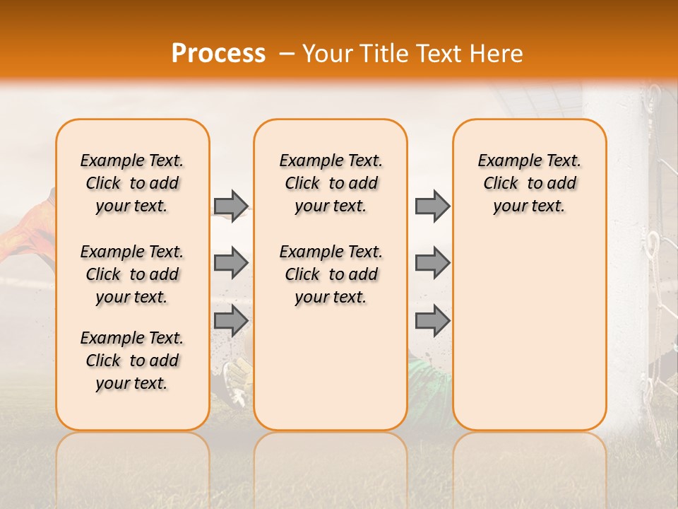 A Soccer Player Is Kicking The Ball Towards The Goal PowerPoint Template
