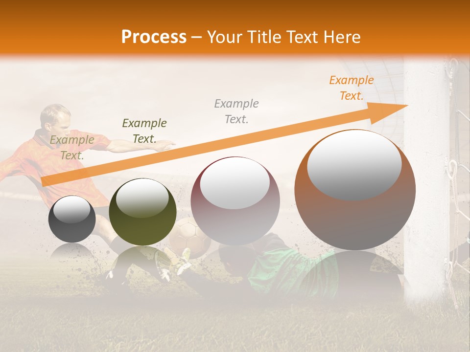 A Soccer Player Is Kicking The Ball Towards The Goal PowerPoint Template