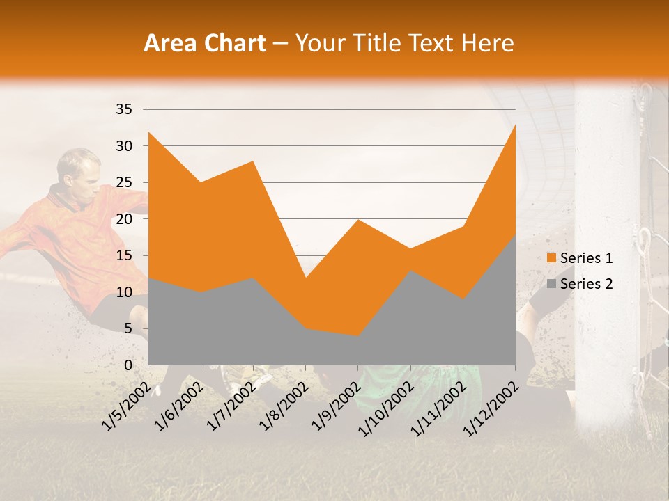 A Soccer Player Is Kicking The Ball Towards The Goal PowerPoint Template