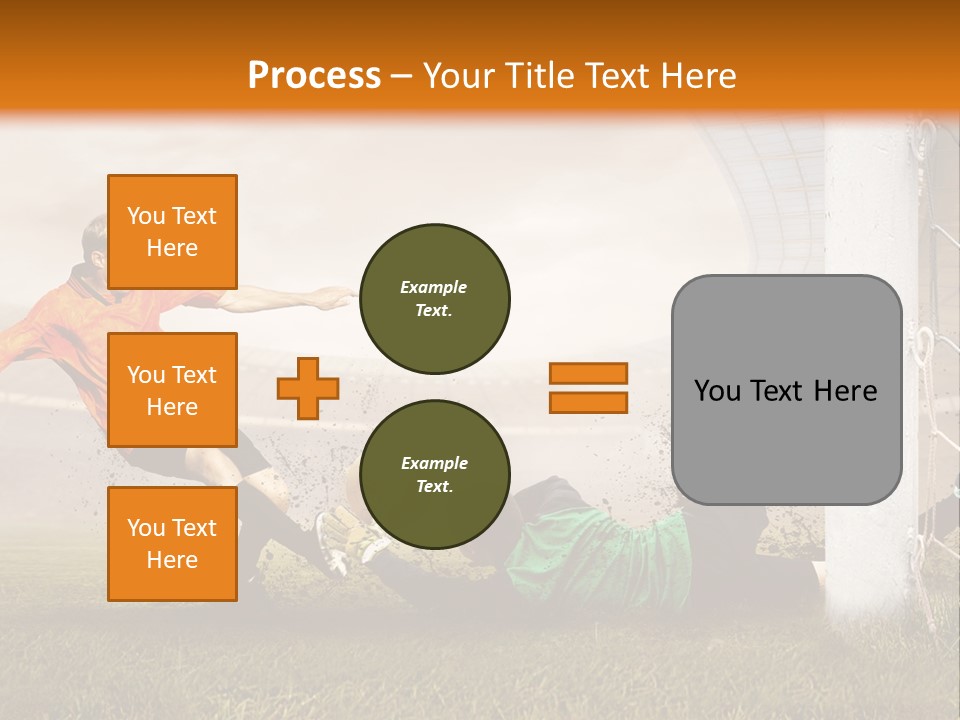 A Soccer Player Is Kicking The Ball Towards The Goal PowerPoint Template