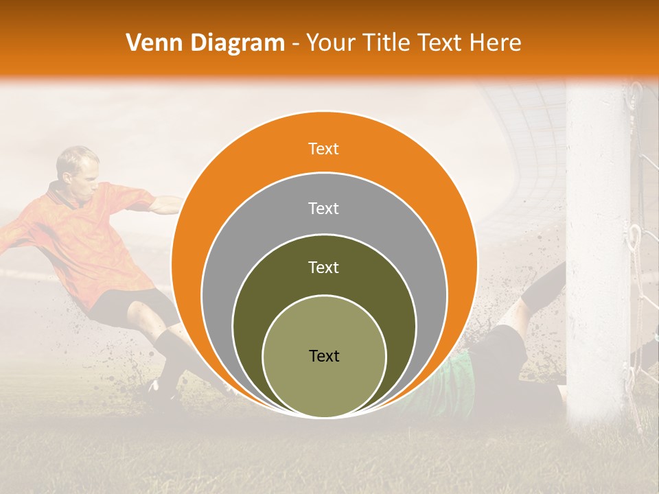 A Soccer Player Is Kicking The Ball Towards The Goal PowerPoint Template