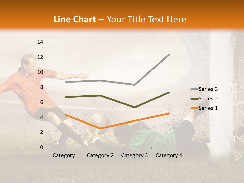 A Soccer Player Is Kicking The Ball Towards The Goal PowerPoint Template