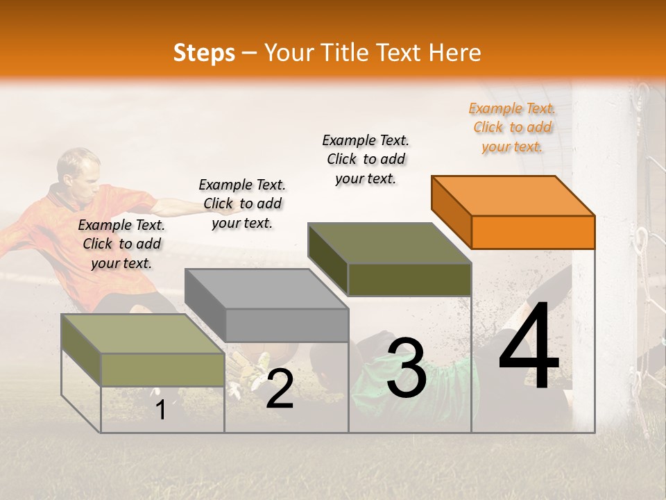 A Soccer Player Is Kicking The Ball Towards The Goal PowerPoint Template