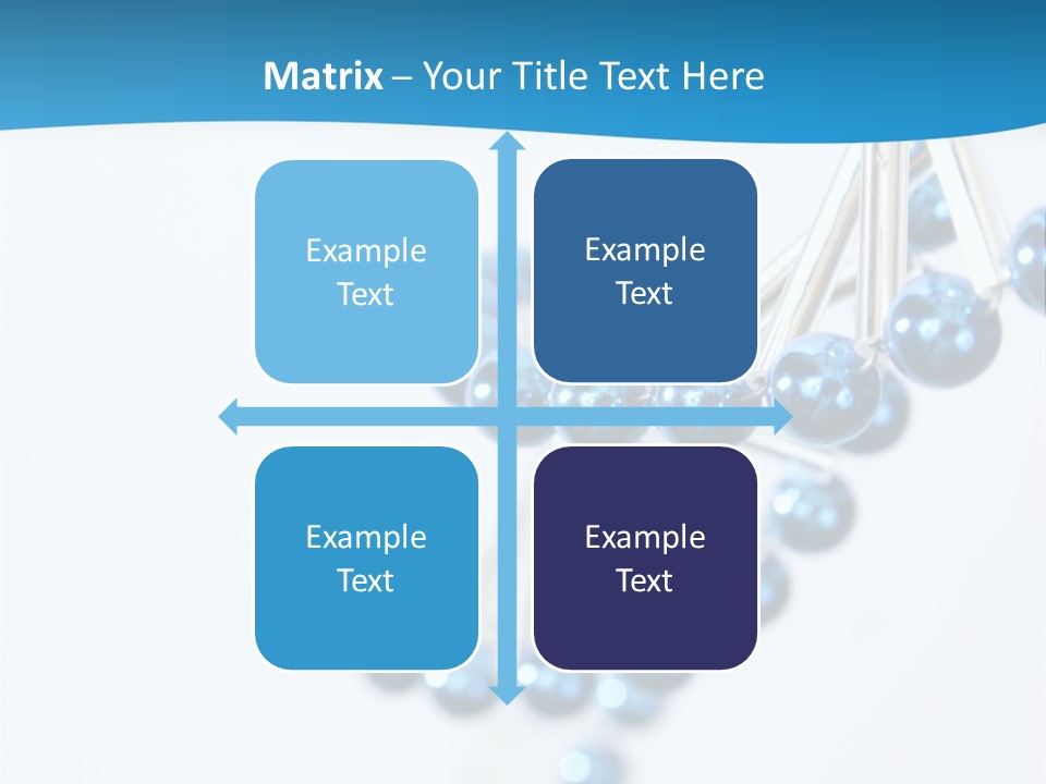 A Group Of Blue Beads On A White Background PowerPoint Template