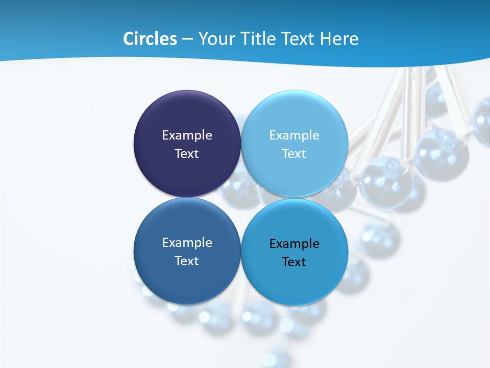 A Group Of Blue Beads On A White Background PowerPoint Template