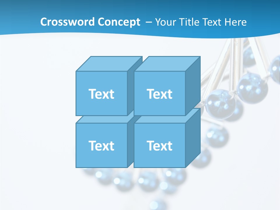 A Group Of Blue Beads On A White Background PowerPoint Template