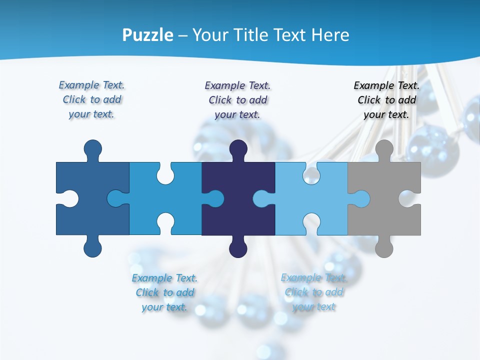 A Group Of Blue Beads On A White Background PowerPoint Template