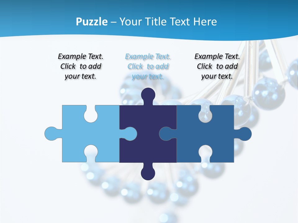 A Group Of Blue Beads On A White Background PowerPoint Template