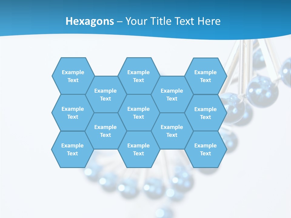 A Group Of Blue Beads On A White Background PowerPoint Template