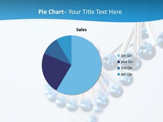A Group Of Blue Beads On A White Background PowerPoint Template
