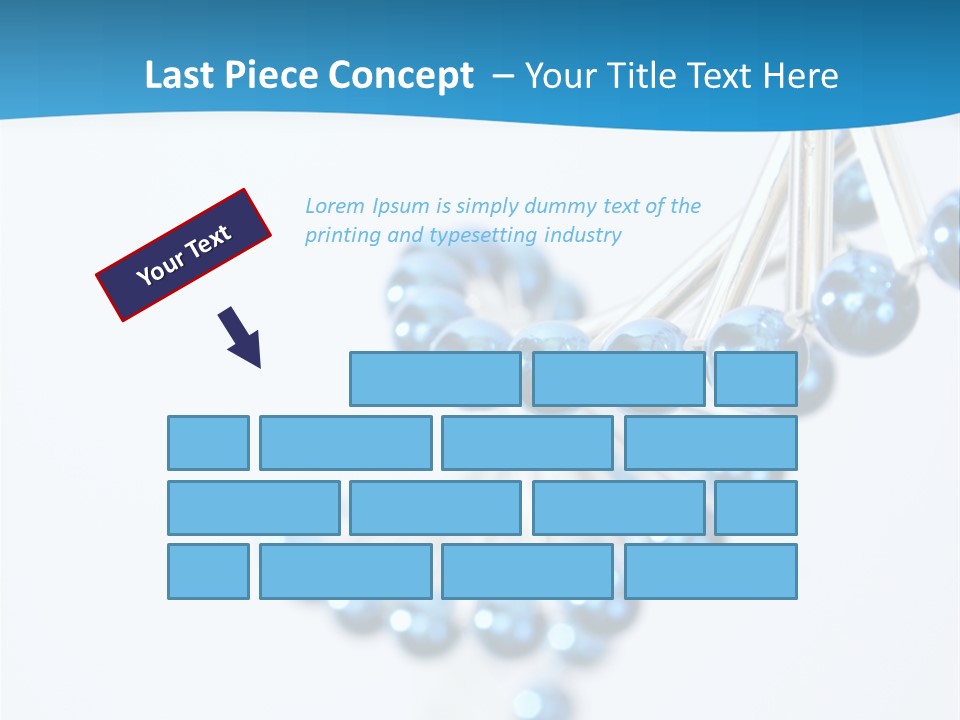 A Group Of Blue Beads On A White Background PowerPoint Template