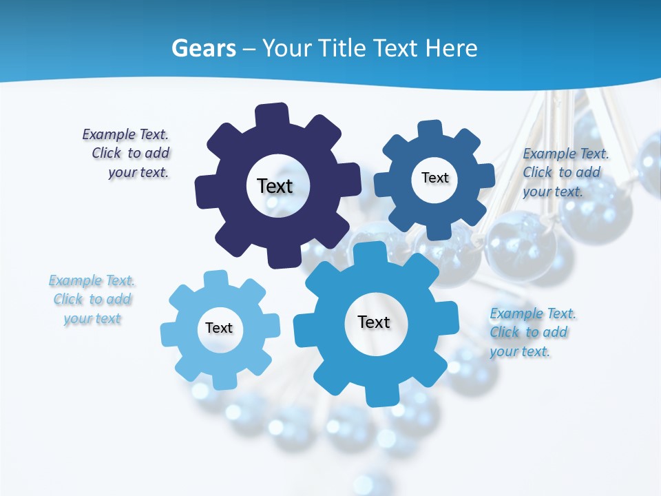 A Group Of Blue Beads On A White Background PowerPoint Template