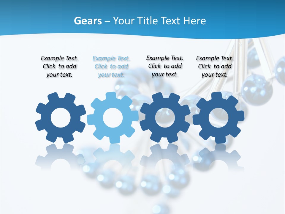 A Group Of Blue Beads On A White Background PowerPoint Template