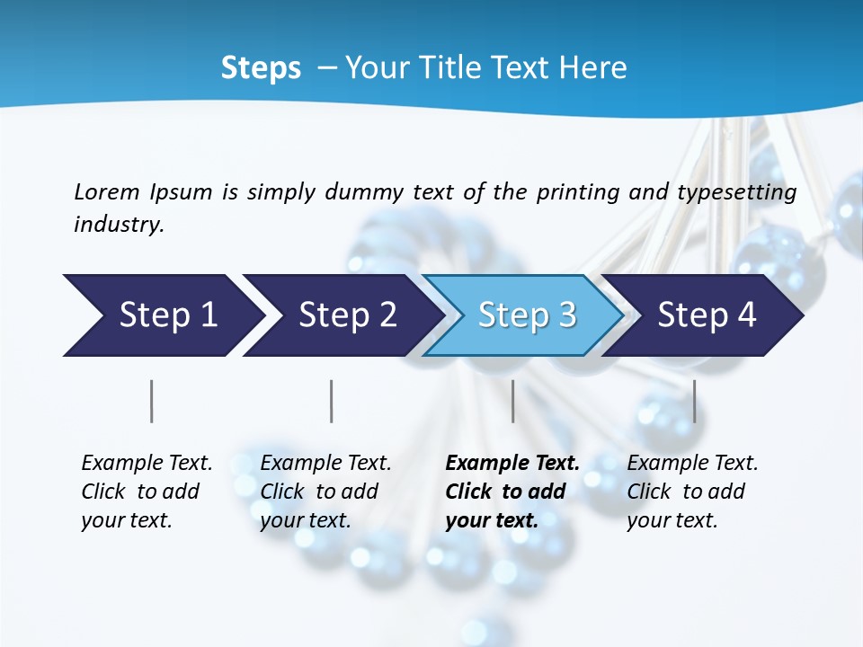 A Group Of Blue Beads On A White Background PowerPoint Template