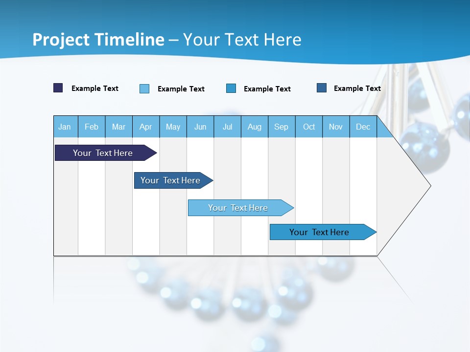 A Group Of Blue Beads On A White Background PowerPoint Template