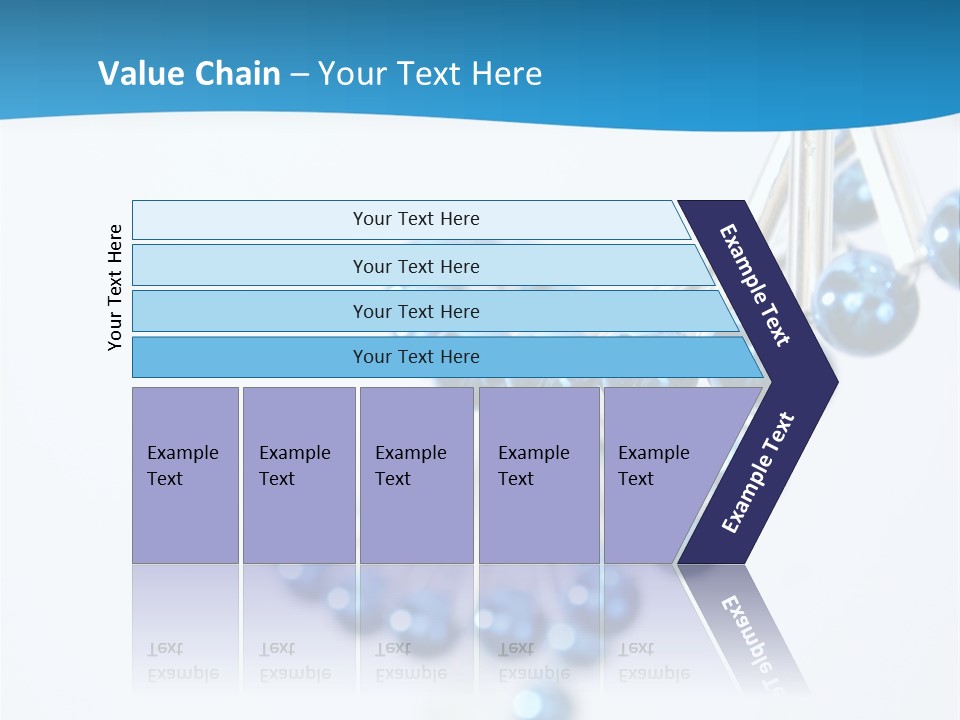 A Group Of Blue Beads On A White Background PowerPoint Template