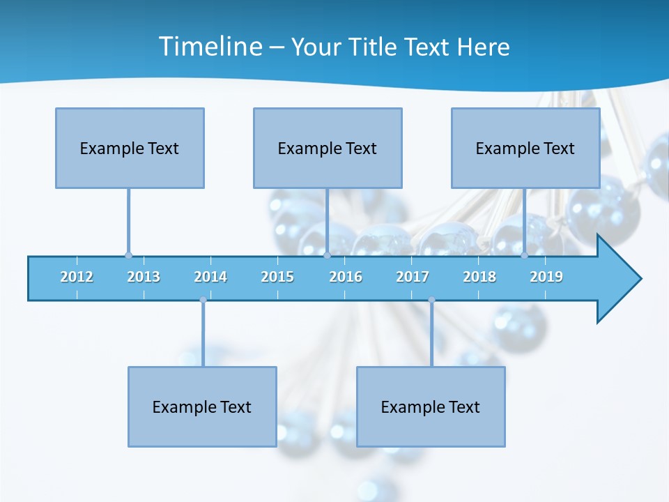 A Group Of Blue Beads On A White Background PowerPoint Template
