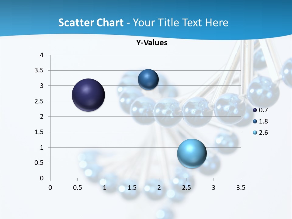 A Group Of Blue Beads On A White Background PowerPoint Template