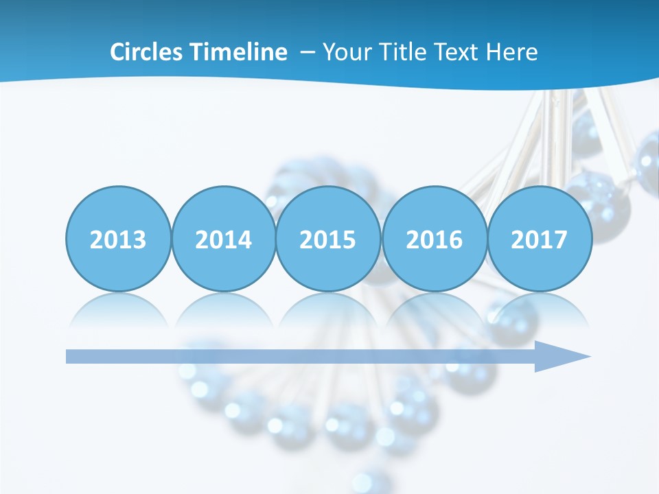 A Group Of Blue Beads On A White Background PowerPoint Template