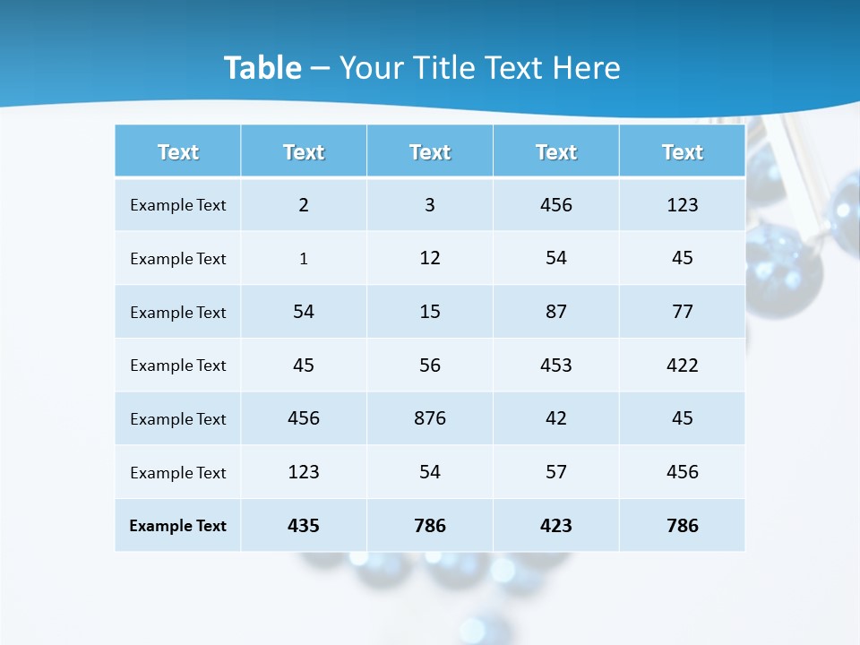 A Group Of Blue Beads On A White Background PowerPoint Template