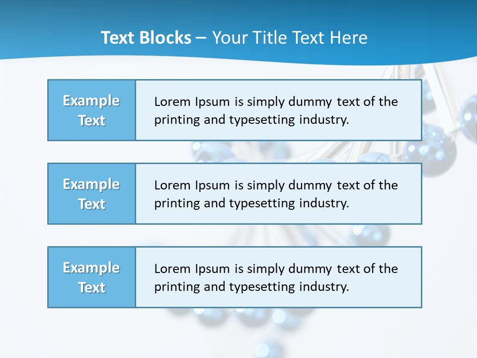 A Group Of Blue Beads On A White Background PowerPoint Template