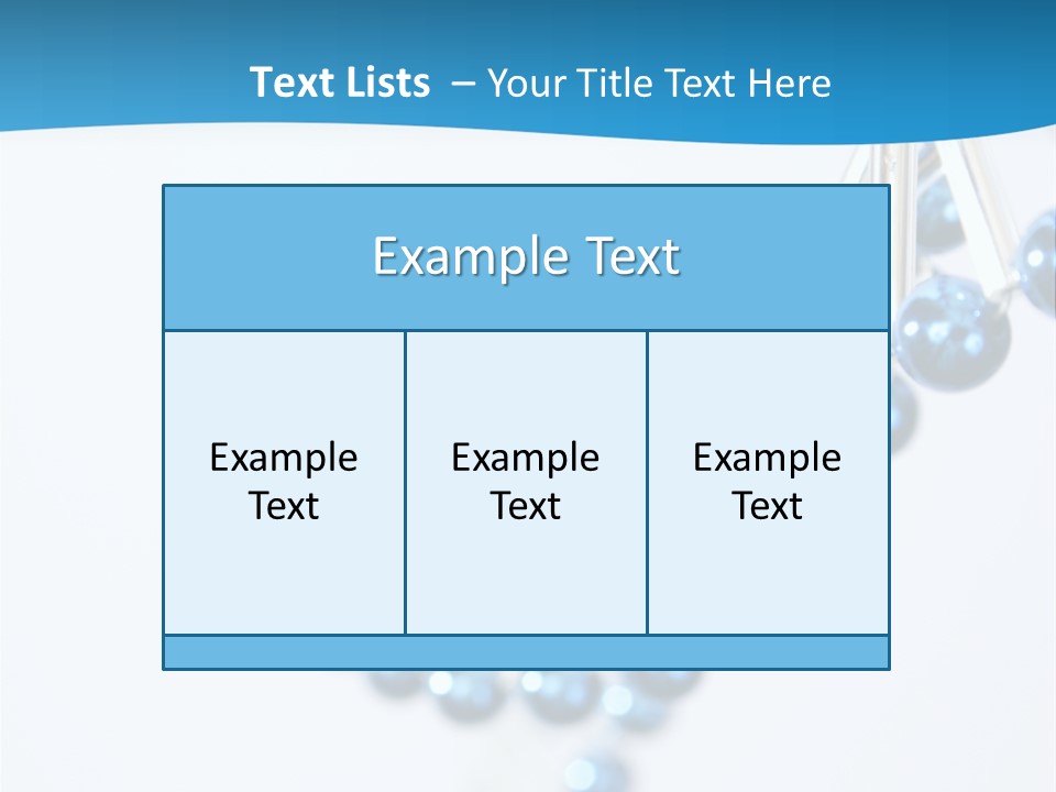 A Group Of Blue Beads On A White Background PowerPoint Template