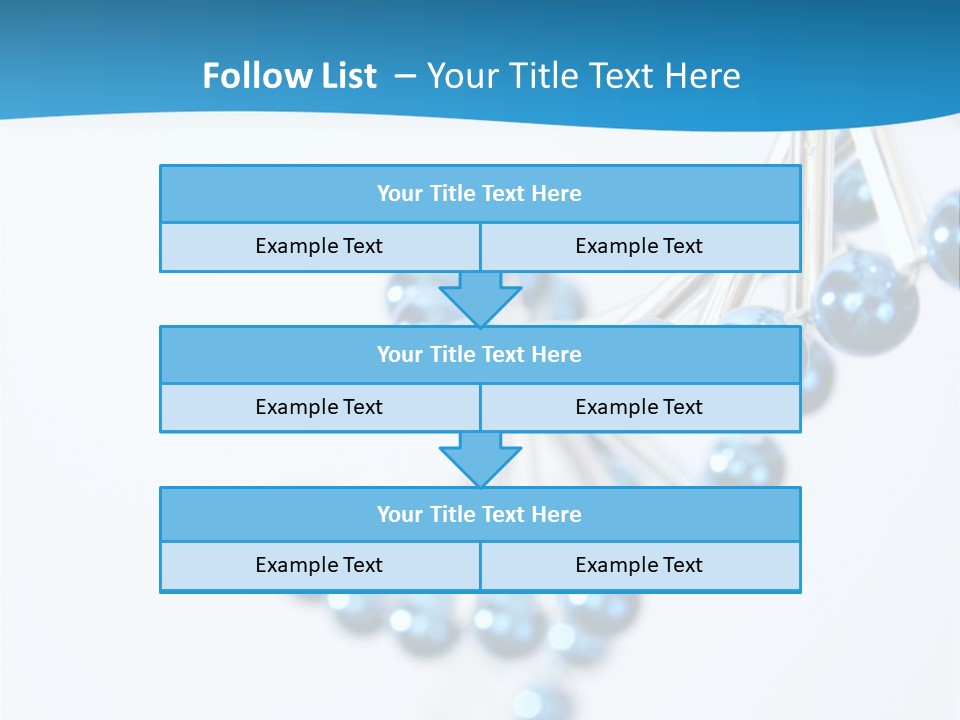 A Group Of Blue Beads On A White Background PowerPoint Template