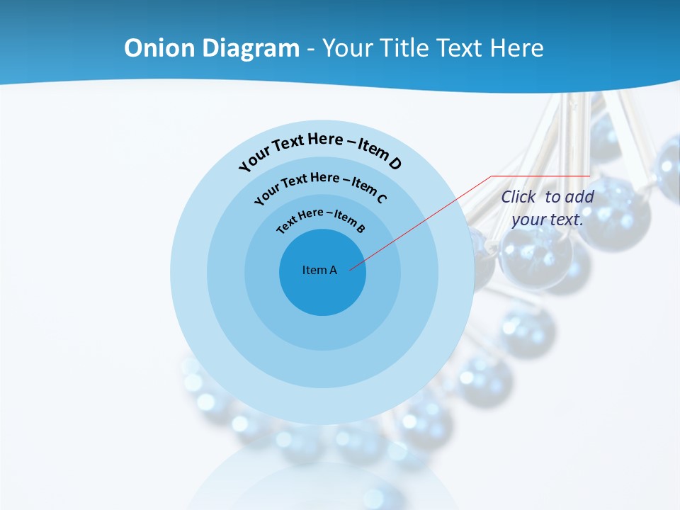 A Group Of Blue Beads On A White Background PowerPoint Template