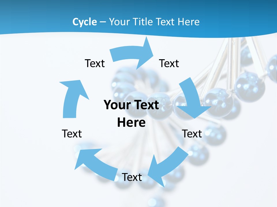 A Group Of Blue Beads On A White Background PowerPoint Template