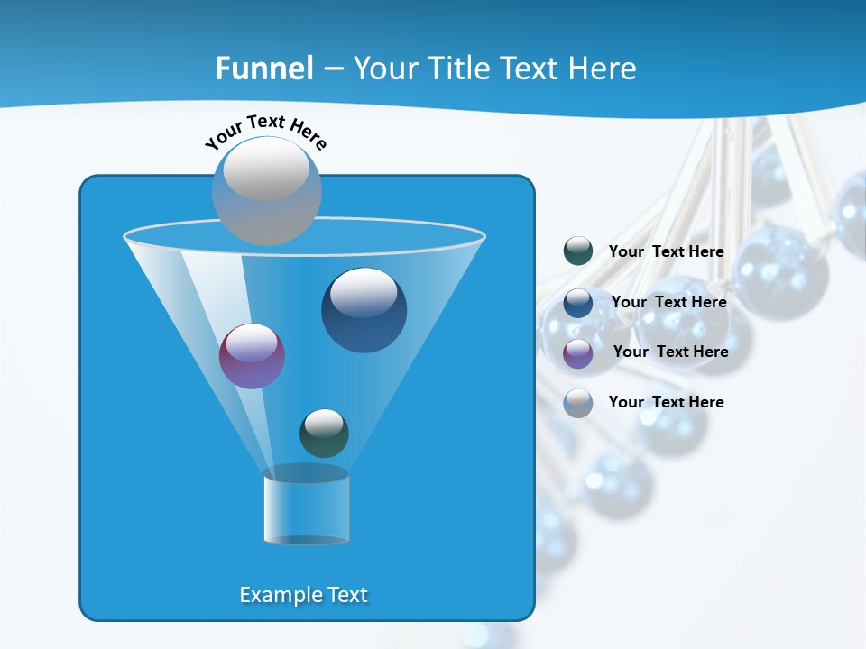 A Group Of Blue Beads On A White Background PowerPoint Template