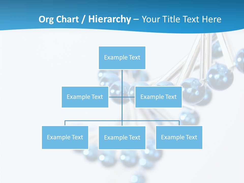 A Group Of Blue Beads On A White Background PowerPoint Template